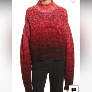 Helmut Lang Distressed Marled Patchwork Turtleneck Sweater